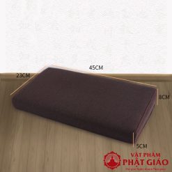 Đệm Dốc Ngồi Thiền, Ruột Xơ Dừa, Màu Nâu, Kích Thước 23cm x 45cm 5 dem doc ngoi thien ruot xo dua mau nau vat pham phat giao la boi 3