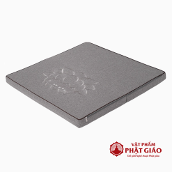 Đệm Ngồi Thiền Xơ Dừa, Thêu Hoa Sen Màu Xám, Kích Thước 60cm x 60cm 3 dem ngoi thien xo dua theu hoa sen mau xam 60x60cm vat pham phat giao la boi 2