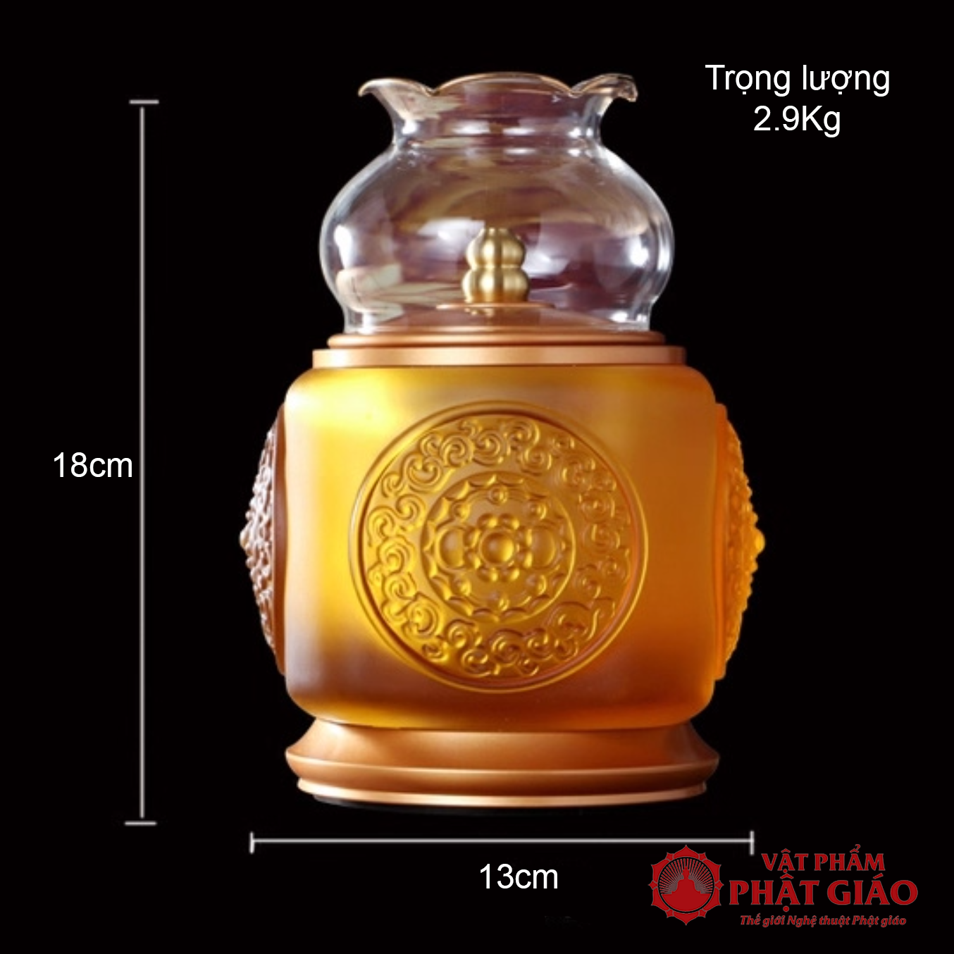 den-dau-luu-ly-boc-dong-dang-vuong-cao-18cm-vat-pham-phat-giao-la-boi-10 den dau luu ly boc dong dang vuong cao 18cm vat pham phat giao la boi 10