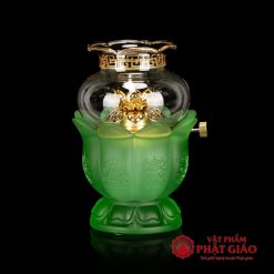 Đèn Dầu Lưu Ly Cao Cấp Trạm Nổi 8 Cát Tường Cao 14cm, Nhiều Màu 1 den dau luu ly cao cap tram noi 8 cat tuong cao 14cm nhieu mau vat pham phat giao la boi 8