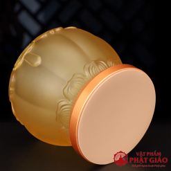 Đèn Dầu Lưu Ly Viền Hoa Bọc Đồng, Nhiều Kích Cỡ 4 den dau luu ly vien hoa boc dong nhieu kich co vat pham phat giao la boi 8