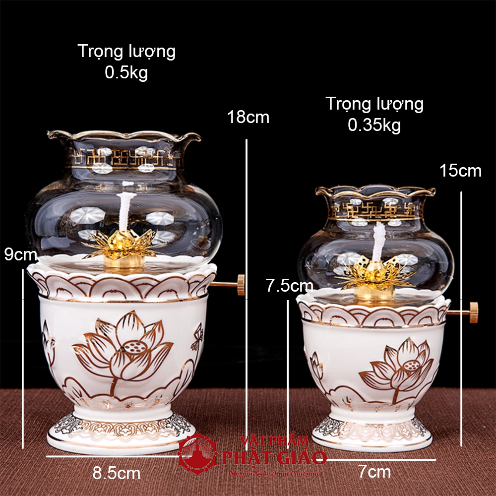 den-dau-mau-trang-bang-gom-hoa-sen-vang-cao-15cm-vat-pham-phat-giao-la-boi-5 den dau mau trang bang gom hoa sen vang cao 15cm vat pham phat giao la boi 5