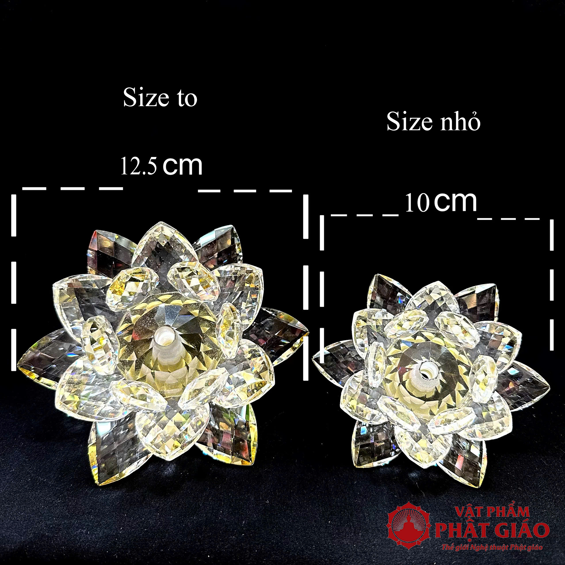 Đèn Dầu Pha Lê Hoa Sen Màu Hồng, In Chữ Phật Tâm Kinh, Cao 14.5cm, 19cm 12 den dau pha le hoa sen mau hong in chu phat tam kinh cao 21cm vat pham phat giao la boi 6