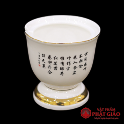 Đèn Dầu Sứ Trắng Hoa Sen Hồng, Cao 18cm 5 den dau su trang hoa sen hong cao 18cm vat pham phat giao la boi 5