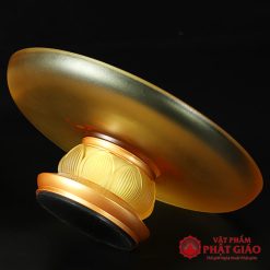 Đĩa Thờ Lưu Ly Khắc Chữ Phật Hoa Sen Cao Cấp, Nhiều Kích Thước 5 dia tho luu ly chu phat hoa sen cao cap vat pham phat giao la boi 5