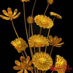 Đôi Lọ Hoa Sen Nhôm 13 Bông, Bình Sứ, Cao 1m2 2 doi hoa sen nhom 13 bong binh su cao 1m2 vat pham phat giao la boi 6