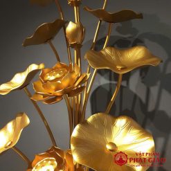 doi lo hoa sen de ban tho bang hop kim nhom 9 bong cao 82cm vat pham phat giao la boi 4