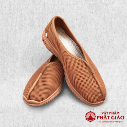 Giày Quý Thầy Và Phật Tử Màu Vàng, Thoáng Khí, Nhiều Size 3 giay quy thay va phat tu mau vang thoang khi nhieu size vat pham phat giao la boi 3