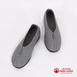 Giày Quý Thầy, Phật Tử Màu Xám, Nhiều Size 3 giay quy thay va phat tu mau xam nhieu size vat pham phat giao la boi 5