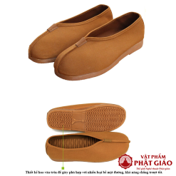 giay vai cho quy thay va phat tu mau vang mau nau nhieu size vat pham phat giao la boi 5