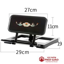 Kệ Kinh Sách Nhựa Cao Cấp In Hoa Sen, Gấp Gọn Tiện Lợi 3 ke kinh sach nhua in hoa sen gap gon vat pham phat giao la boi 3