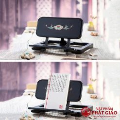 Kệ Kinh Sách Nhựa Cao Cấp In Hoa Sen, Gấp Gọn Tiện Lợi 1 ke kinh sach nhua in hoa sen gap gon vat pham phat giao la boi 5