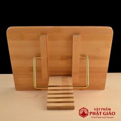 Kệ Tụng Kinh, Đọc Sách Bằng Tre Phong Cách Tây Tạng In Hình Bát Cát Tường, Kích Thước 28x21cm 3 ke tung kinh doc sach bang tre tay tang in hinh bat cat tuong vat pham phat giao la boi 5