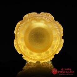 Lọ Hoa Lưu Ly Loại Dày Hoa Sen Nổi, Cao 22cm 3 lo hoa luu ly loai day hoa sen noi cao 22cm vat pham phat giao la boi 5