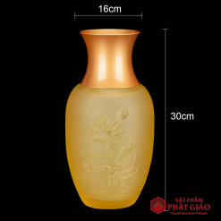 lo hoa luu ly mieng dong vang sen noi cao 30cm vat pham phat giao la boi 6