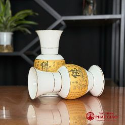 lo hoa su trang tam kinh vang cao 20cm 25cm 30cm vat pham phat giao la boi 4