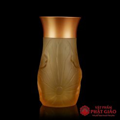 lo hoa tho cung bang luu ly la sen mieng dong vang cao 20cm 1 1