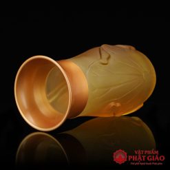 lo hoa tho cung bang luu ly la sen mieng dong vang cao 20cm 2