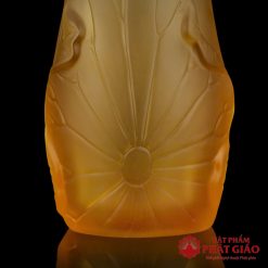 lo hoa tho cung bang luu ly la sen mieng dong vang cao 20cm 3