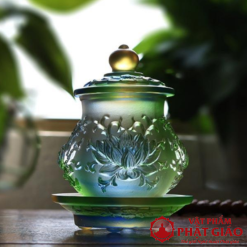 ly nuoc tho luu ly mau xanh cao 9cm vat pham phat giao la boi 2