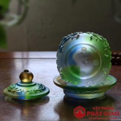 ly nuoc tho luu ly mau xanh cao 9cm vat pham phat giao la boi 4