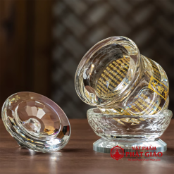 Ly Nước Thờ Pha Lê Đại Bi Thuỷ, Khắc Chú Đại Bi, Cao 13.5cm 3 ly nuoc tho pha le dai bi thuy khac chu dai bi vat pham phat giao la boi 6