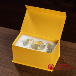 Ly Nước Thờ Pha Lê Đại Bi Thuỷ, Khắc Chú Đại Bi, Cao 13.5cm 1 ly nuoc tho pha le dai bi thuy khac chu dai bi vat pham phat giao la boi 9