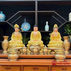 mam bong hoa sen bang dong dai loan mau vang cao cap vat pham phat giao la boi 6