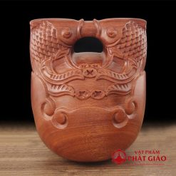 Mõ Cao Cấp Bằng Gỗ Hồng Mộc Khắc Song Ngư, Kích Thước Từ 7.5cm-15cm 6 mo cao cap bang go hong moc khac song ngu vat pham phat giao la boi 4
