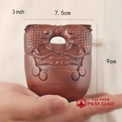 Mõ Cao Cấp Bằng Gỗ Hồng Mộc Khắc Song Ngư, Kích Thước Từ 7.5cm-15cm 4 mo cao cap bang go hong moc khac song ngu vat pham phat giao la boi 6