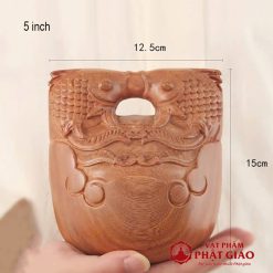 Mõ Cao Cấp Bằng Gỗ Hồng Mộc Khắc Song Ngư, Kích Thước Từ 7.5cm-15cm 1 mo cao cap bang go hong moc khac song ngu vat pham phat giao la boi 9