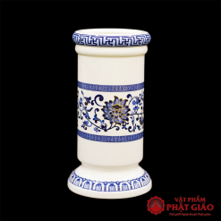 ong dung huong su trang hoa sen mau lam cao 20cm vat pham phat giao la boi 2