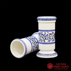 ong dung huong su trang hoa sen mau lam cao 20cm vat pham phat giao la boi 3