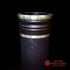 Ống Hương Bằng Đồng Vân Đá, Màu Đen Sần, Cao 20cm, 22.5cm 7 ong huong bang dong van da mau den san cao 20cm 22cm vat pham phat giao la boi 3