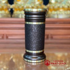 Ống Hương Bằng Đồng Vân Đá, Màu Đen Sần, Cao 20cm, 22.5cm 3 ong huong bang dong van da mau den san cao 20cm 22cm vat pham phat giao la boi 7