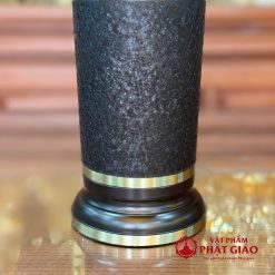 Ống Hương Bằng Đồng Vân Đá, Màu Đen Sần, Cao 20cm, 22.5cm 2 ong huong bang dong van da mau den san cao 20cm 22cm vat pham phat giao la boi 8