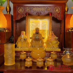 Ống Hương Chất Liệu Lưu Ly Hoa Sen Nổi, Cao 20cm 1 ong huong chat lieu luu ly hoa sen noi cao 20cm vat pham phat giao la boi 11