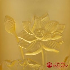 Ống Hương Chất Liệu Lưu Ly Hoa Sen Nổi, Cao 20cm 5 ong huong chat lieu luu ly hoa sen noi cao 20cm vat pham phat giao la boi 7