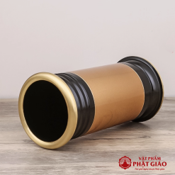 Ống Nhang Bằng Đồng Hai Màu, Cao 22cm 3 ong nhang bang dong hai mau cao 22cm vat pham phat giao la boi 3