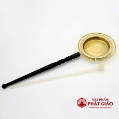 Pháp Khí Tang Bằng Đồng Vàng, Thân Đen Tay Cầm Cố Định, Kích Thước 36cmx12cm 2 phap khi tang bang dong vang than den tay cam co dinh 32x12cm vat pham phat giao la boi 3