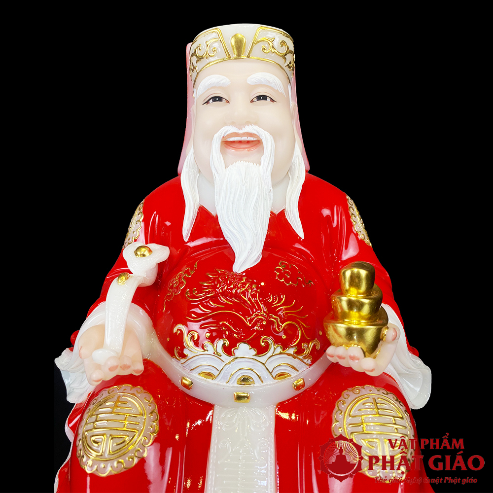 Tượng Thần Tài Thổ Địa Bột Đá Màu Đỏ, Cao 20cm, 25cm, 30cm, 35cm, 40cm 14 3 Tuong Than Tai Tho Dia Bot Da Mau Do Cao 20cm 25cm 30cm 35cm 40cm 0007 9
