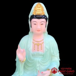 Tượng Tây Phương Tam Thánh Ngồi Đài Sen, Bột Đá Xanh Ngọc 3D, Cao 30cm, 35cm, 40cm, 48cm, 65cm 9 801858567ed09d8ec4c1