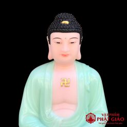 Tượng Tây Phương Tam Thánh Ngồi Đài Sen, Bột Đá Xanh Ngọc 3D, Cao 30cm, 35cm, 40cm, 48cm, 65cm 8 939acbdced5a0e04574b