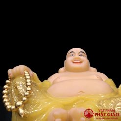 Tượng Di Lặc Ngồi Túi Tiền Cầm Vàng Bột Đá Thạch Anh, Cao 30cm, 40cm, 48cm 6 9 0007 tuong phat di lac tui tien ve gam son vang dep nhat hcm 5