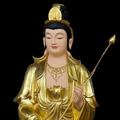 Bộ Tượng Tây Phương Tam Thánh Đứng, Chất liệu Composite Mạ Vàng Công Nghiệp, Cao 85cm, 125cm 2 Tuong Phat Tay phuong tam thanh Dung composite ma vang cong nghiep 1m25 0008 Layer 2