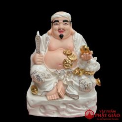 Tượng Thần Tài Thổ Địa Sứ Trắng Viền Vàng, Cao 20cm, 25cm, 30 cm, 35cm, 40cm 4 Tuong Than Tai Tho Dia su trang vien vang 0000 c008476ee56b3f35667a