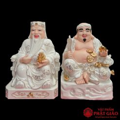 Tượng Thần Tài Thổ Địa Sứ Trắng Viền Vàng, Cao 20cm, 25cm, 30 cm, 35cm, 40cm 1 Tuong Than Tai Tho Dia su trang vien vang 0004 21104075e270382e6161
