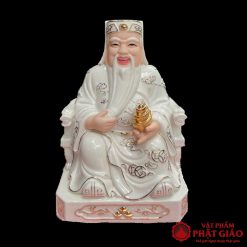 Tượng Thần Tài Thổ Địa Sứ Trắng Viền Vàng, Cao 20cm, 25cm, 30 cm, 35cm, 40cm 7 Tuong Than Tai Tho Dia su trang vien vang 0005 25ce99a83bade1f3b8bc
