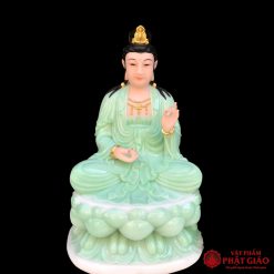 Tượng Tây Phương Tam Thánh Ngồi Đài Sen, Bột Đá Xanh Ngọc 3D, Cao 30cm, 35cm, 40cm, 48cm, 65cm 4 a654ed11cb9728c97186