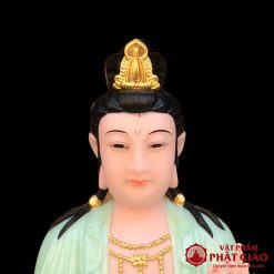 Tượng Tây Phương Tam Thánh Ngồi Đài Sen, Bột Đá Xanh Ngọc 3D, Cao 30cm, 35cm, 40cm, 48cm, 65cm 5 a654ed11cb9728c97186a